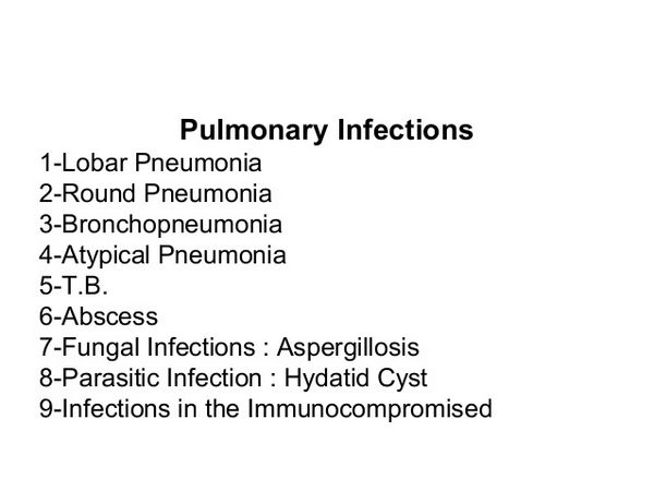 Pulmonary Infections - Bacterial Infections - AntiinfectiveMeds.com