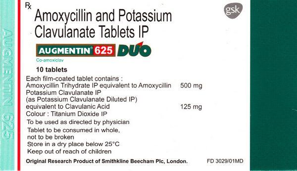 Order Augmentin (Amoxicillin & Clavulanate) Without Prescription ...