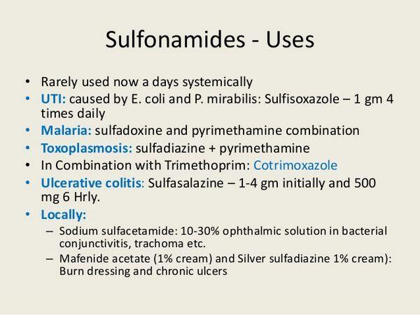 Sulfonamides General Statement - Antibacterial drugs ...